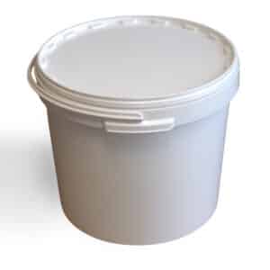 10L white plastic pail