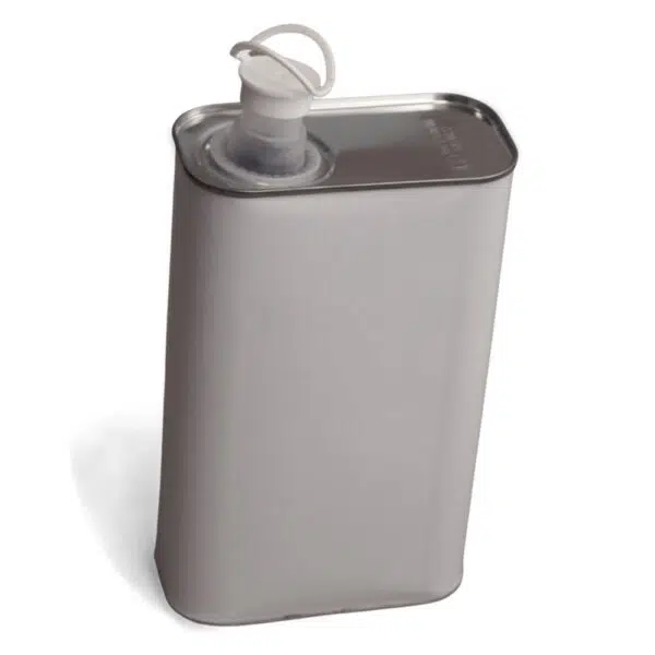 1L rectangular tin with berg white external plain internal
