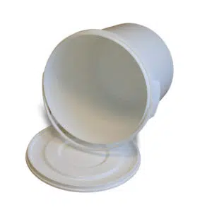 1L white plastic pail