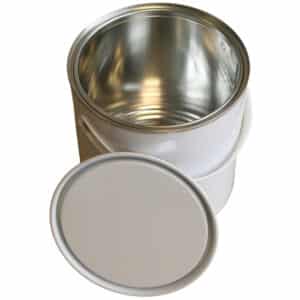 2.5L white lever lid plain internal