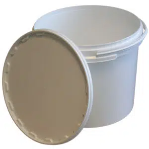 2.5L white plastic pail