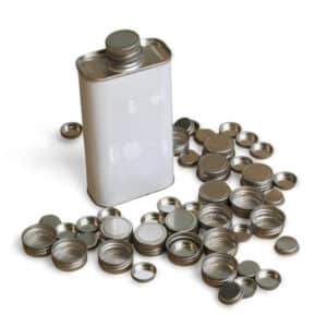 500ml rectangular tin white external plain internal