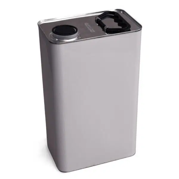 5L rectangular tin with handle and berg white external plain internal