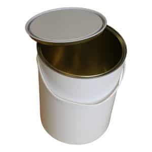 5L white lever lid lacquered internal
