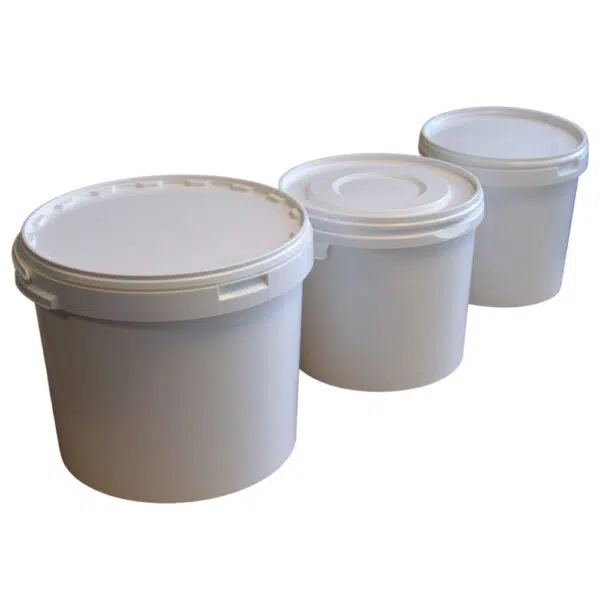 5L white plastic pail